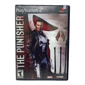 The Punisher Sony PlayStation 2 PS2 Hollywood Video COMPLETE CIB (WITH MANUAL)